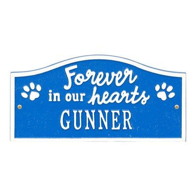 Forever In Our Hearts Blue Pet Wall Plaque